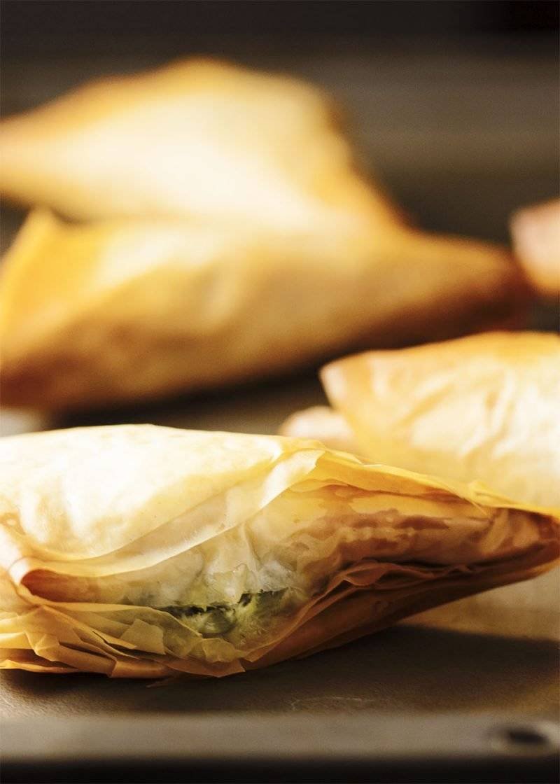 Spinach Feta Fillo Triangles