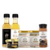 Food Xtreme Bundle as Black Truffle Oil 100 cc , White Truffle Oil 100 CC , Black Truffle Salt , White Truffle Salt glass , Black Truffle Powder glass jar